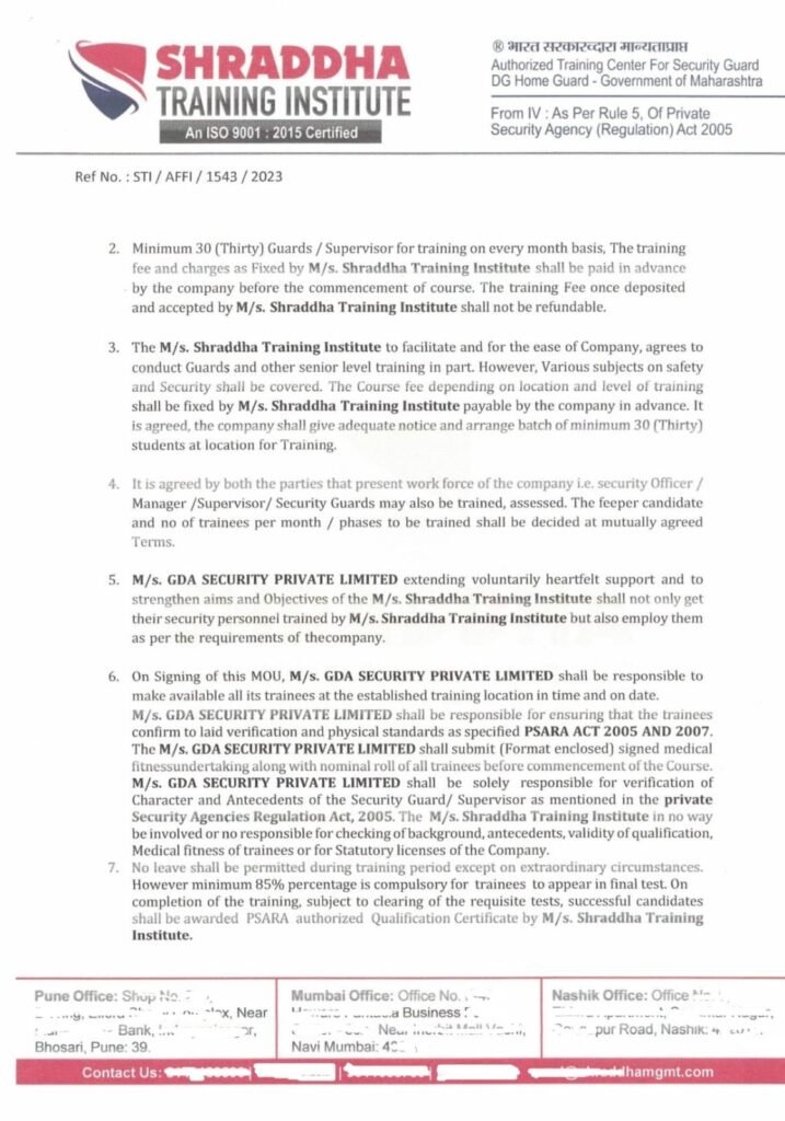 Andhra Pradesh - Example-2 MoU Document (Format)